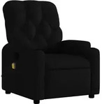 vidaXL Massage-Relaxsessel, schwarzer Stoff