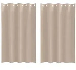 vidaXL Verdunkelungs-Vorh&auml;nge mit Ringen 2 pcs Taupe 175 x 140 cm
