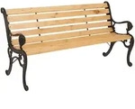 PROREGAL Gartenbank | HxBxT 78x164x35cm | Sitzbank Parkbank Holzbank 3-Sitzer 