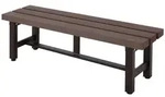 PROREGAL Alu Gartenbank | HxBxT 40x120x34cm | Bank Parkbank Sitzbank Balkonbank 