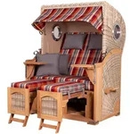 Mr. Deko Strandkorb Komplettset - bene living - Ammersee Teak - PE shell -...