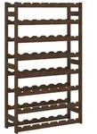 vidaXL Weinregal f&uuml;r 56 Flaschen Braun Massivholz Kiefer