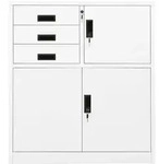 vidaXL B&uuml;roschrank Wei&szlig; 90x40x102 cm Stahl