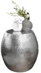 Beistelltisch FineBuy Aluminium Dekotisch &Oslash; 42 cm rund Ablagetisch Metall...