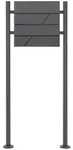 ML-Design ECD Germany Standbriefkasten Anthrazit Edelstahl 120 cm mit...
