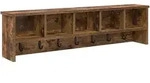 vidaXL Wandmontierter Kleiderst&auml;nder R&auml;uchereiche 100 x 16 x 26 cm