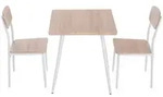 HOMCOM - Essgruppe - L70 x B70 x H76 cm - natur
