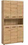 Ebuy24 Ice Badschrank 6 T&uuml;ren, 1 Regal Eiche Dekor.