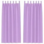 vidaXL Verdunkelungs-Vorh&auml;nge mit Ringen 2 pcs Lila 225 x 140 cm