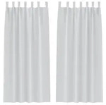 vidaXL Verdunkelungs-Vorh&auml;nge mit Ringen 2 pcs Helles Grau