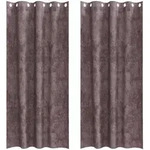 vidaXL Samtvorh&auml;nge mit Vorh&auml;ngen 2 pcs Braun 260 x 140 cm Samt