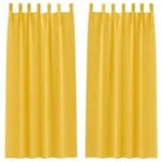 vidaXL Verdunkelungs-Vorh&auml;nge mit Ringen 2 pcs Senfgelb 225 x 140 cm