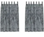 vidaXL Samtvorh&auml;nge mit Vorh&auml;ngen 2 pcs Silber Grau 175 x 140 cm Samt