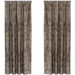 vidaXL Samtvorh&auml;nge mit Vorh&auml;ngen 2 pcs Cappuccino 245 x 140 cm Samt
