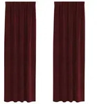 vidaXL Verdunkelungsvorh&auml;nge 2 pcs Weinrot 140 x 260 cm Samt