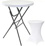 TRUTZHOLM Stehtisch mit Husse Partytisch klappbar ca. &Oslash; 80 cm H&ouml;he 110 cm in...