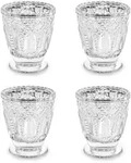 PartyDeco 4 Teelichtgl&auml;ser Glaskelch 8cm Kerzenhalter Windlicht Orient Hochzeit