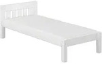 Erst-Holz Einzelbett Bettrahmen 80x200 Massivholz Kieferbett wei&szlig; Futonbett