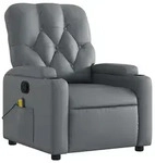 vidaXL Massagesessel Relaxsessel Grau Kunstleder