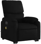 vidaXL Massagesessel mit Aufstehhilfe Elektrisch Schwarz Kunstleder