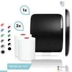 Blanc HYGIENIC SET: Handtuchrollenspender Autocut, Blanc Cosmos + 2...