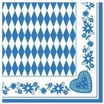 PAPSTAR 250 Servietten 1/4-Falz 40 cm x 40 cm "Bayrisch Blau"