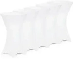 DETEX&reg; Stehtischhusse 5er Set Wei&szlig; 80-85cm Verst&auml;rkter Fu&szlig;bereich 30&deg;C...