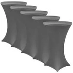 NYVI Stehtischhusse Gala Anthrazit &Oslash; 80-85 cm 5er Set Elastische Premium