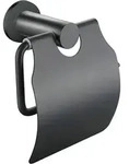 Aloni Toilettenpapierrollenhalter mit Deckel Grau geb&uuml;rstet