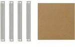 shelfplaza HOME 40x40 cm Fachboden-Set in verzinkt f&uuml;r HOME Schwerlastregale...