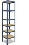 shelfplaza HOME 200x50x50 cm Schwerlastregal in blau mit 6 B&ouml;den und 145 kg...