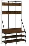 vidaXL Kleiderst&auml;nder mit Schuhablage Braun Eichen-Optik 100x40x184 cm