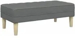 vidaXL Bank mit Kissen Dunkelgrau 113 x 57 x 39 cm Stoff