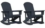 vidaXL Adirondack Schaukelst&uuml;hle 2 pcs Marineblau HDPE