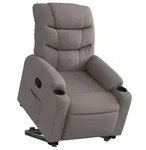 vidaXL Relaxsessel mit Aufstehhilfe Taupe Stoff