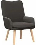 vidaXL Sessel Dunkelgrau 63 x 67 x 94 cm Schafstoff und Sperrholz
