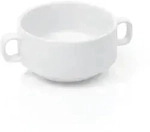 30x Suppentasse mit Henkelgriffen 260 ml, wei&szlig;, Porzellan