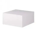 FineBuy Couchtisch MONOBLOC Holztisch Wei&szlig; 60 cm Wohnzimmertisch Sofatisch...