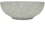 vidaXL Aufsatzwaschbecken Grau Rund &Oslash;41x14 cm Keramik