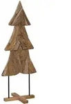 vidaXL Weihnachtsbaum mit St&auml;nder Braun 150cm Massivholz Teak