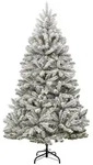 vidaXL K&uuml;nstlicher Weihnachtsbaum Klappbar Beschneit 210 cm