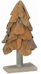 vidaXL Weihnachtsbaum mit St&auml;nder Braun 60 cm Massivholz Teak