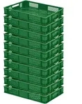 BRB 10x Eurobeh&auml;lter/Stapelkorb, lebensmittelecht, LxBxH 600 x 400 x 90 mm,15...