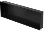 LuxeBath Wandnische Edelstahl 90 &times; 30 &times; 10 cm Schwarz &ndash; Duschnische mit Rahmen,