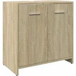 vidaXL Waschbeckenunterschrank Sonoma-Eiche 60x33x60 cm Holzwerkstoff