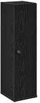 vidaXL Badezimmerschrank mit Rollenhalter Schwarz 20,5x22x72 cm