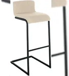CLP Barhocker port Schwarz creme/Stoff