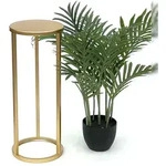 DanDiBo Blumenhocker Metall Gold Rund 50 cm Blumenst&auml;nder Beistelltisch 96510 S
