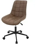 ML-Design B&uuml;rostuhl auf Rollen Braun mit Kunstlederbezug und Metallgestell