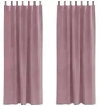 vidaXL Verdunkelungsvorh&auml;nge 2 pcs Dunkelrosa 140 x 260 cm Samt
